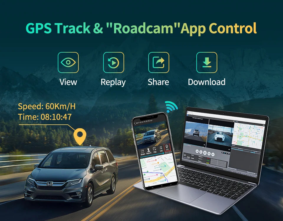 Imagebon 11.3″ 4K ADAS Rearview Mirror Camera Wireless CarPlay & Android Auto 3 Channel Recording Dash Cam GPS Navigation DVR