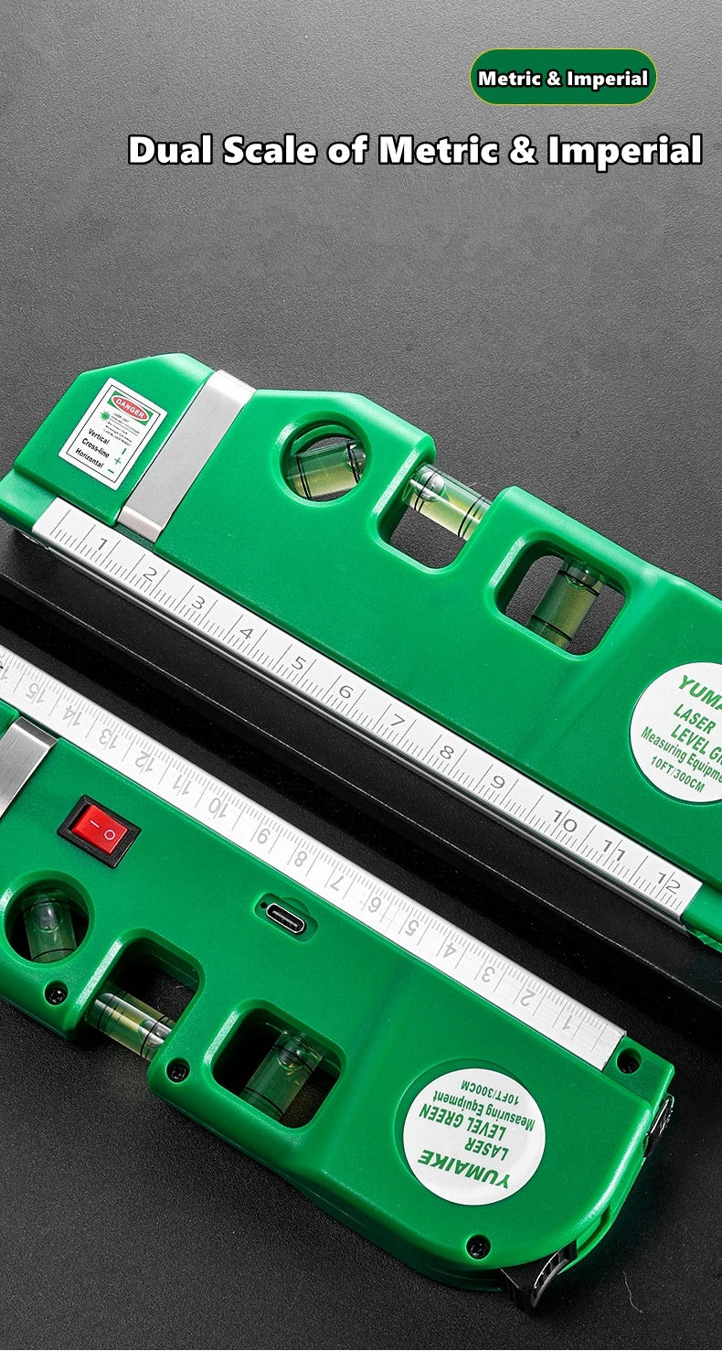 High Precision Multifunctional Infrared Laser Levels Built in Tape Measure Optical Instruments Measurement & Construction Tools