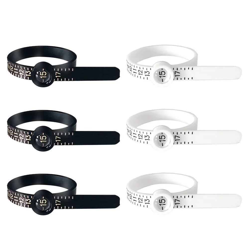 Ring Ruler Ring Measuring Tape Ring Measuring Tool Annular Coil Finger Size Filter with Magnifying Glass US UK EU HK Size