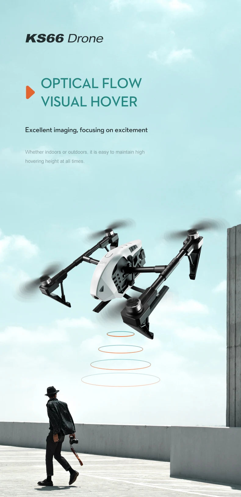 New KS66 4K Drone 8K Professional HD Dual Camera GPS 5G WIFI FPV Optical Flow Localization Brushless Motor RC Quadcopter 9000M
