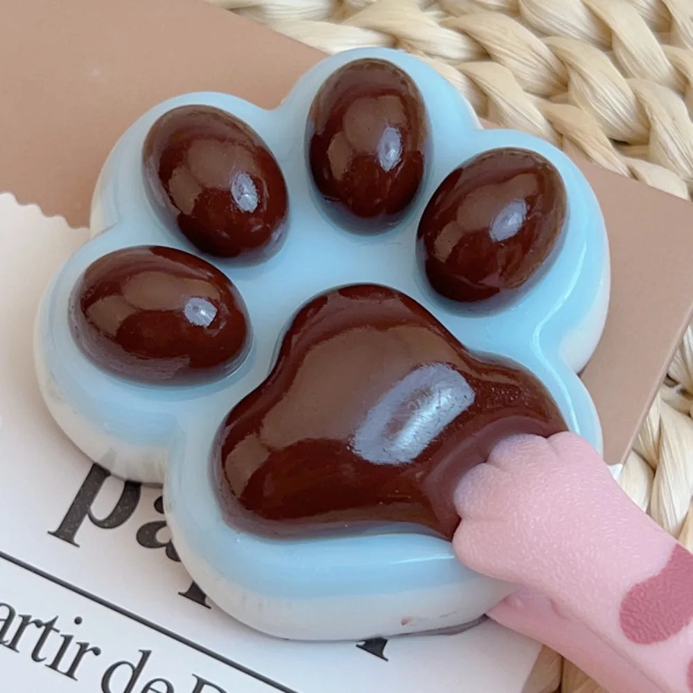 Squeeze Cat Paw Toys Pinching Cat Paw Decompressing Toy Soft Sticky Stress Relief Relax Toys