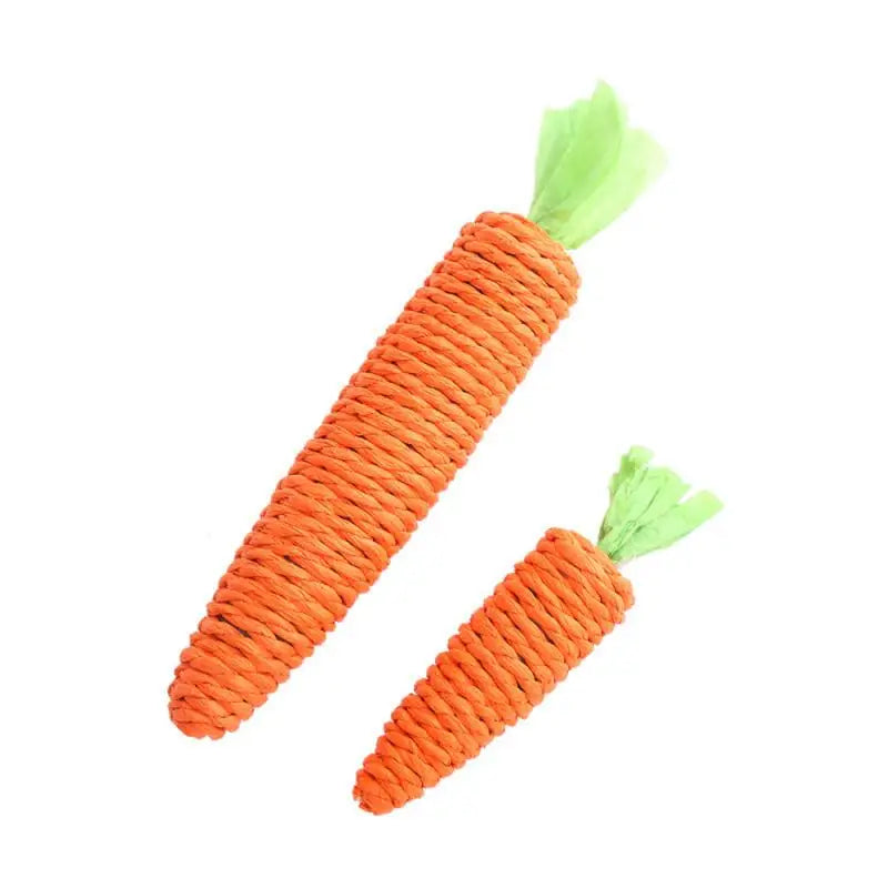 1~10PCS Carrot Pet Cat Toy Paper Rope Chew Toys Built-in Bell Small Animals Cute Pet ToysPet Supplies Tooth Cleaning Toys Toys