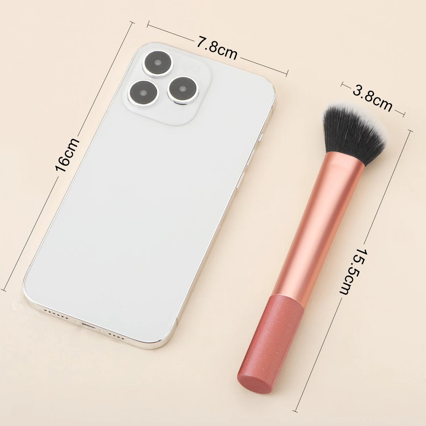 Single facial brightening, contouring and contouring brush beauty tool