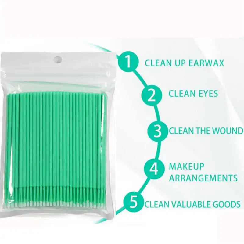 Disposable MicroBrush Eyelashes Extension Individual Lash Removing Swab Micro Brush For Eyelash Extension Tools