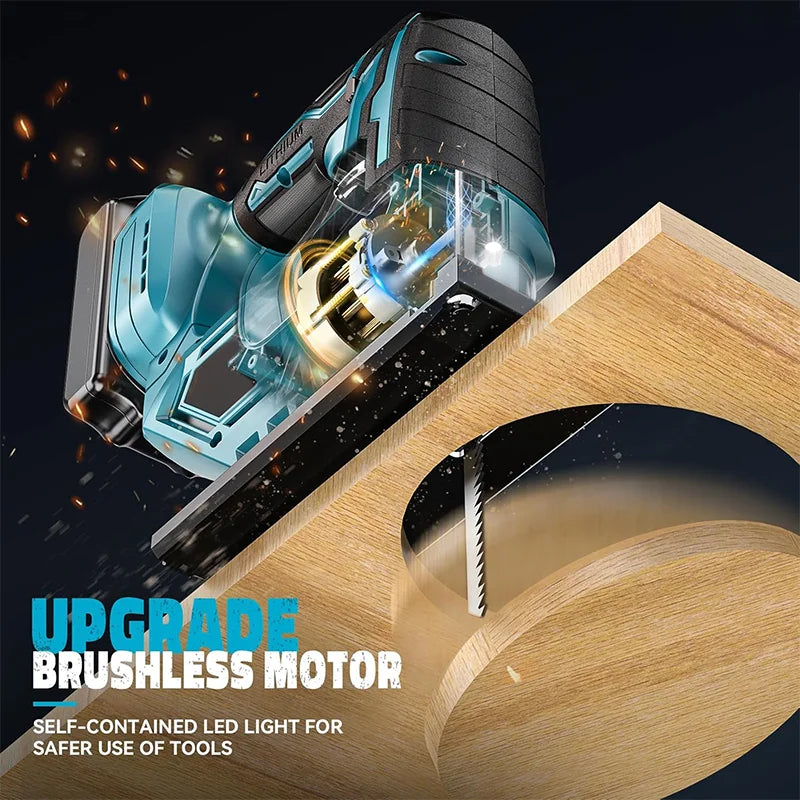 For 18V Makita 3000RPM Electric Curved Saw Cordless Jig Saw Portable Multifunction Carpenter Power Tool No Battery