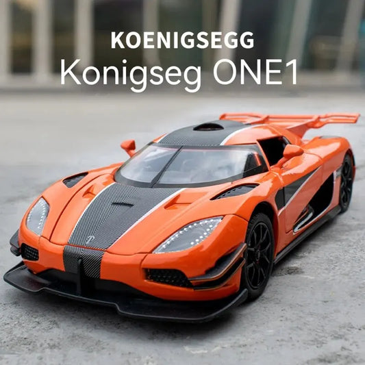 1:24 Koenigsegg Supercar Alloy Model - Ideal for Gifting, Decorative Home Accent, Child-Friendly Toy, and a Must-Have for Car En