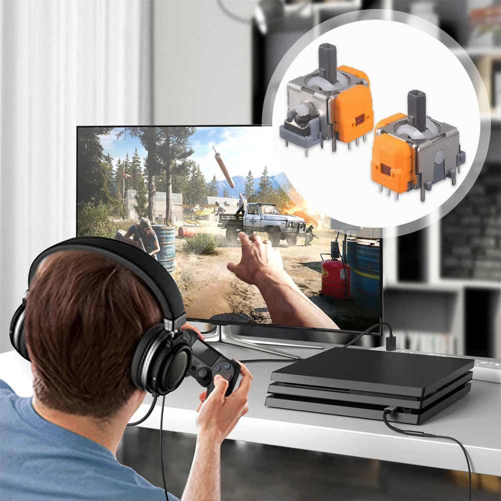 10Pcs 3D Hall Effect Joystick High Precision No Drifting Thumbsticks Module Repair Parts Adjustable for PS4/5 for XBox/Switch