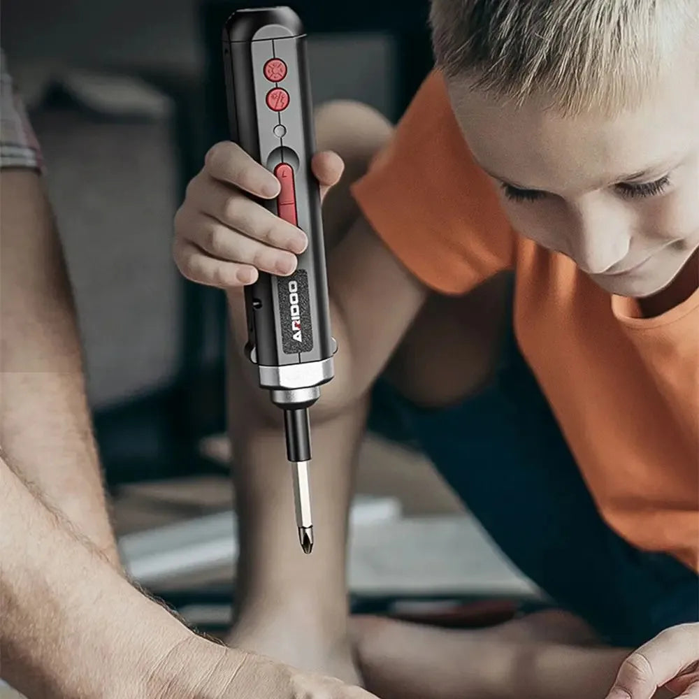 Ergonomic Electric Screwdriver Portable USB Charging Wireless Power Drill Pen Shaped Handyman Tool for Easy Holding