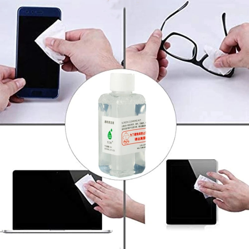 50ml Screen Cleaning Liquid Portable Laptop Monitor Mobile Phone Cleaner Replacement Liquid Glass Screen Cleaning Universal