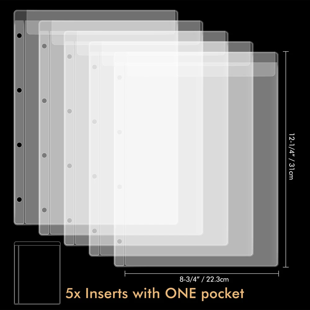 A4 Die Storage Book Binder 1/2/3/4 Page Protectors Pockets Inserts Organizer for Stamps Dies Stencil Storage Bag 2024 New