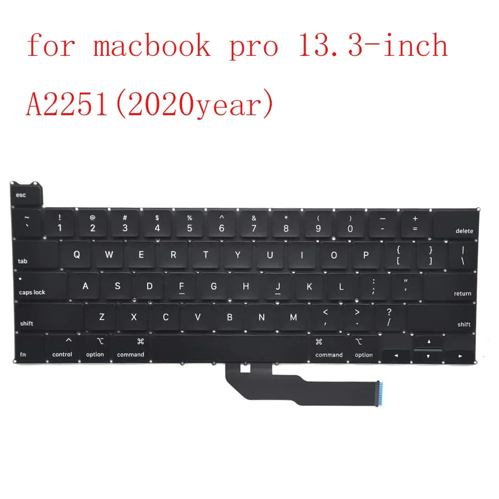 Replacement Keyboard for A1706 A1708 A2141 A2179 A2251 A2337 A2289 A2338 A2442 US Layout