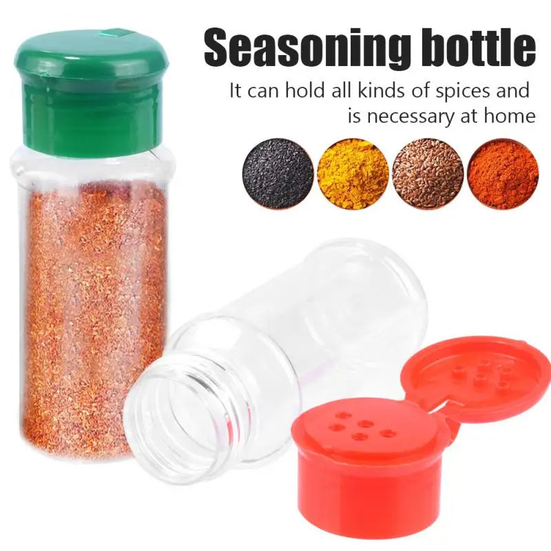 1~10PCS 100MLSeasoning Shaker Bottles Plastic Kitchen Spices Storage Condiment Jar Salt Pepper Boxes for Kitchen Gadget Tools