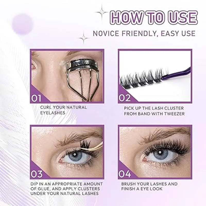 280pcs Individul Claster Eyeash Extension 30D/40D Mix Length DIY Cluster Lashes