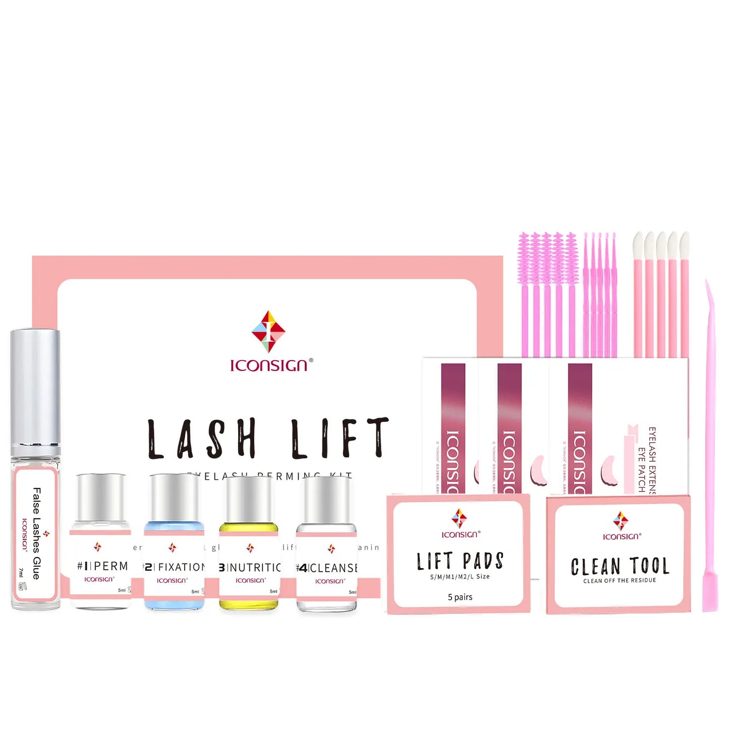ICONSIGN Lash Lift Kit,Eyelash Perm Kit,Lash Lift and Tint Kit Professional Eyebrows Dye Lash Extension Set Semi-Permanent