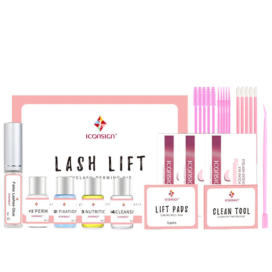 ICONSIGN Lash Lift Kit,Eyelash Perm Kit,Lash Lift and Tint Kit Professional Eyebrows Dye Lash Extension Set Semi-Permanent