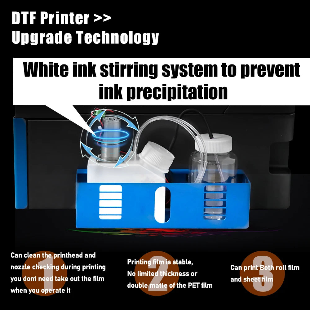 DTF Printer A4 L8058 Transfer Printing Machine with DTF Curing Oven for DIY Print T-Shirt Direct to Film Printer for Epson XP600