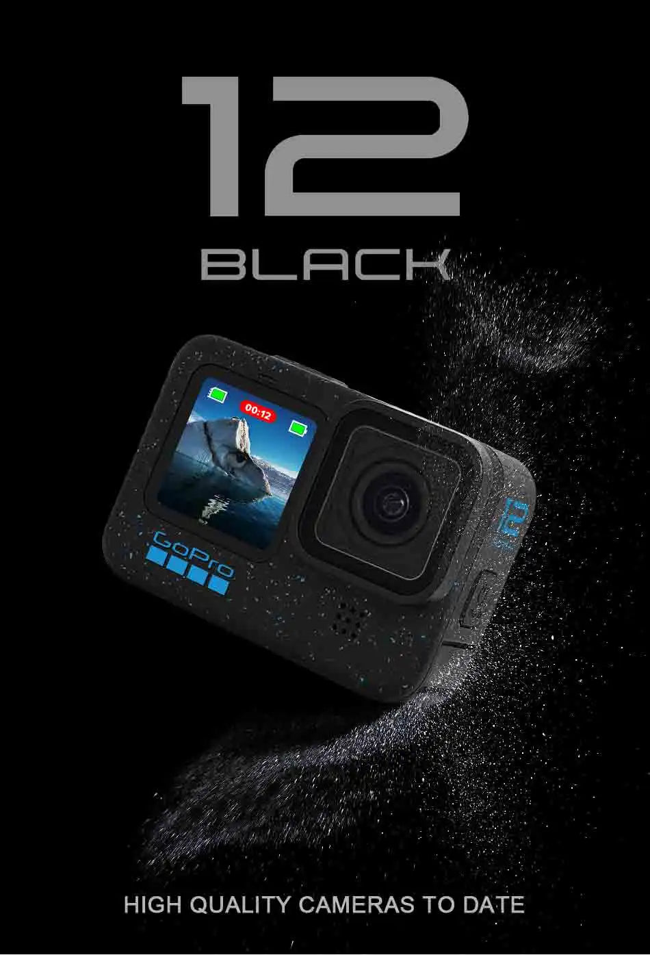 GoPro HERO12 Black Action Camera HyperSmooth6.0 5.3K60fps Video 27MP Go Pro12 helmet Sport Camera