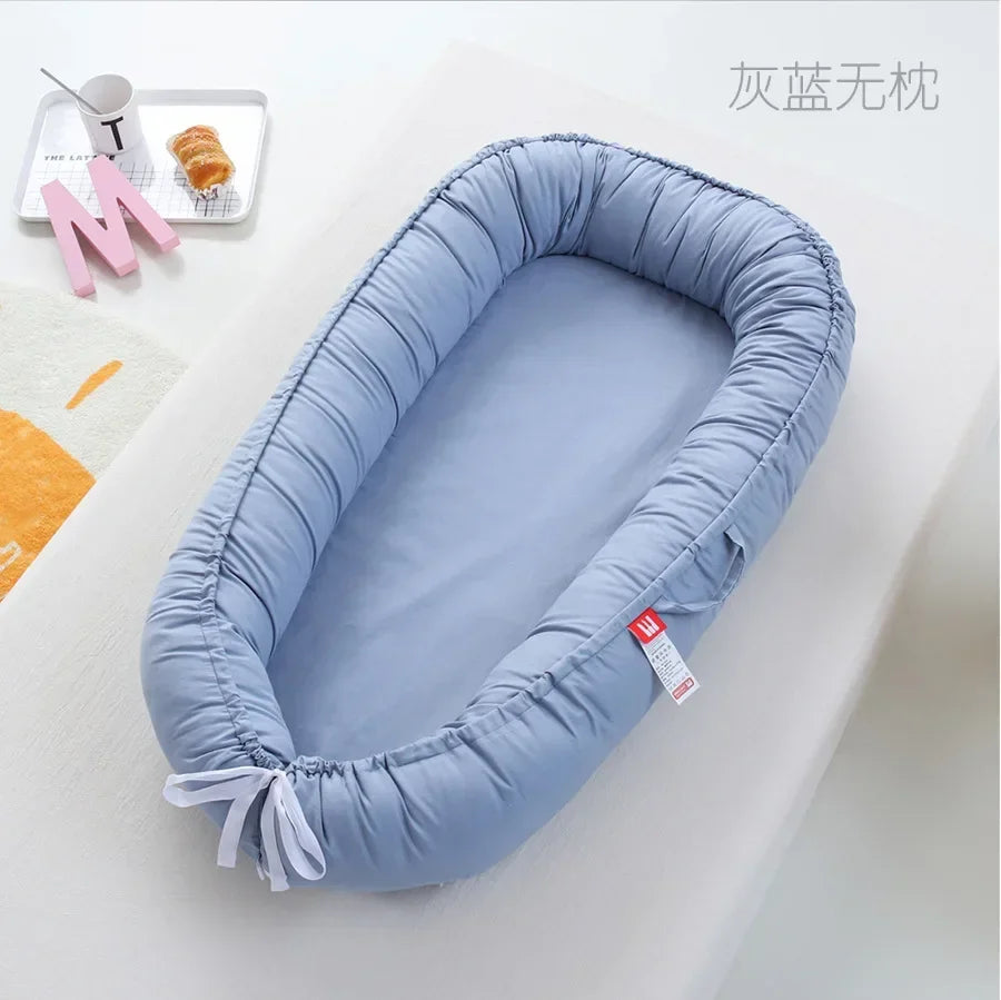 Portable Bassinet Travel Bed Bassinet Bumper with Pillow Portable Crib Gifts Cotton Baby Nest Bassinet Baby Cribs Cot Baby Bed