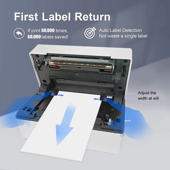 D100 thermal label printer, desktop label printer, wireless compatible with mobile phones and computers, suitable for shipping