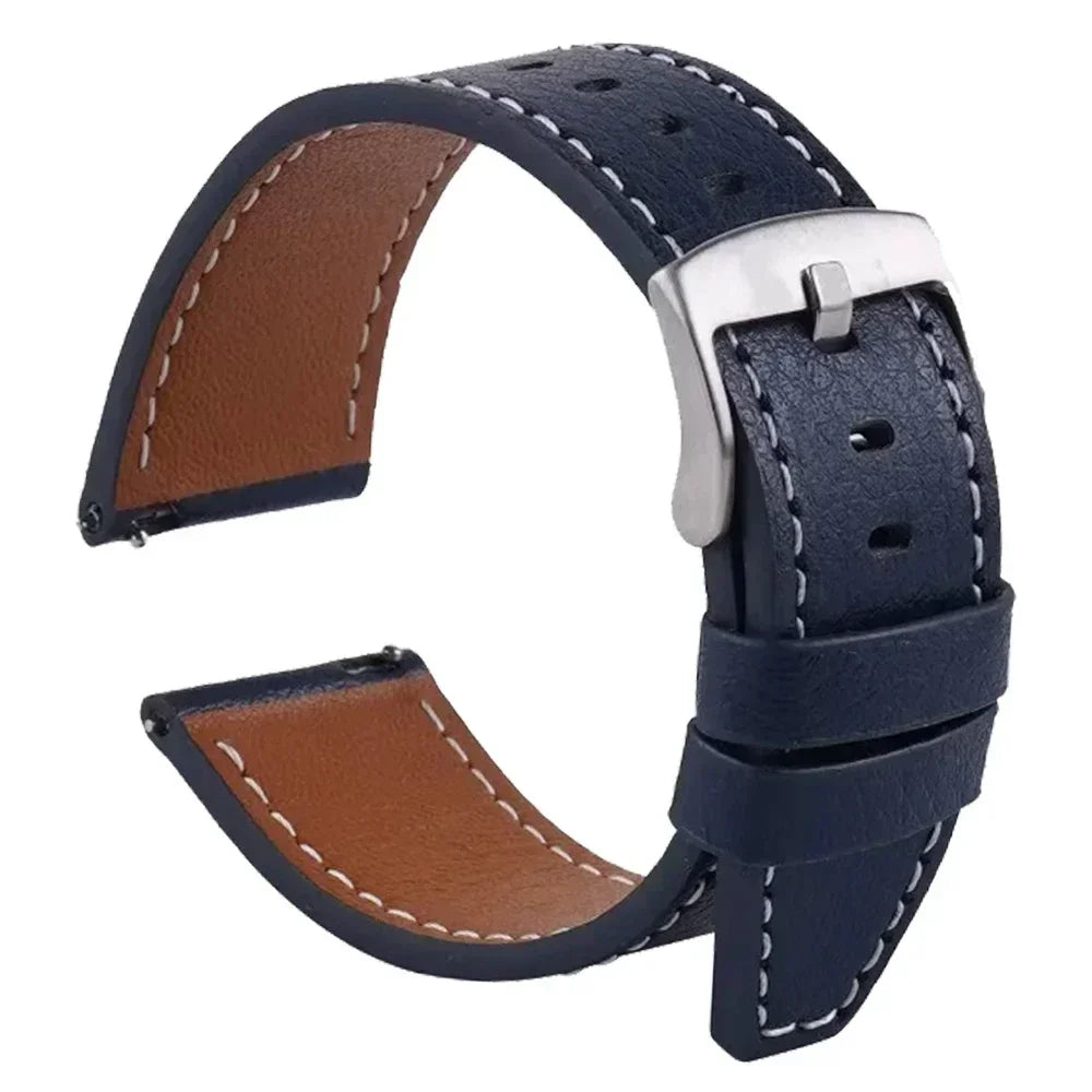 20mm 22mm Strap For Samsung Galaxy watch 7/6/4/5 pro/classic/gear s3/active 2 Soft Leather Wristband for Huawei GT 5 4 3 2 Band
