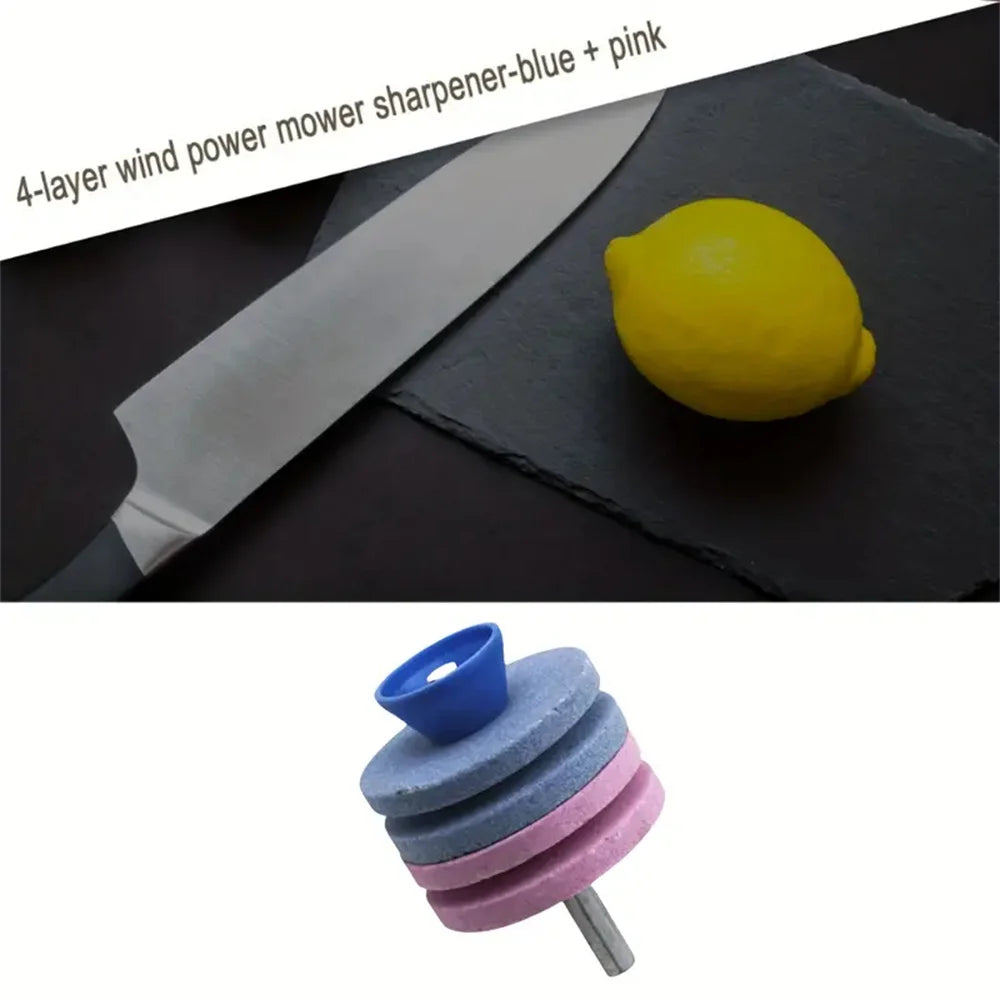 1pc Universal Knife Sharpener - Fastest Rotary Drill Cutter for Lawn Mower Blades, Gardening Tools, and More - Wrinkle-Free, Eas