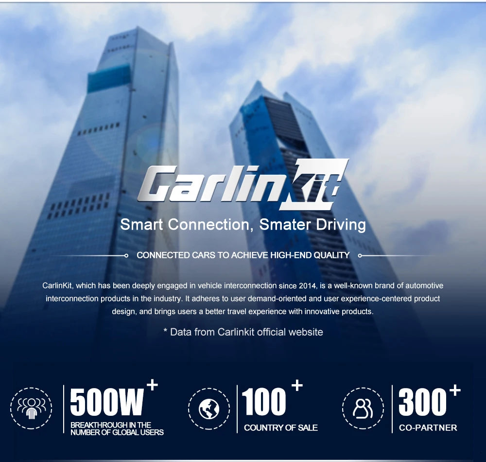CarlinKit CarPlay Ai Box Android 13 SM6225 8 cores 8G+128G for Netflix Smart TV Box Wireless CarPlay Android Auto 512GB via TF