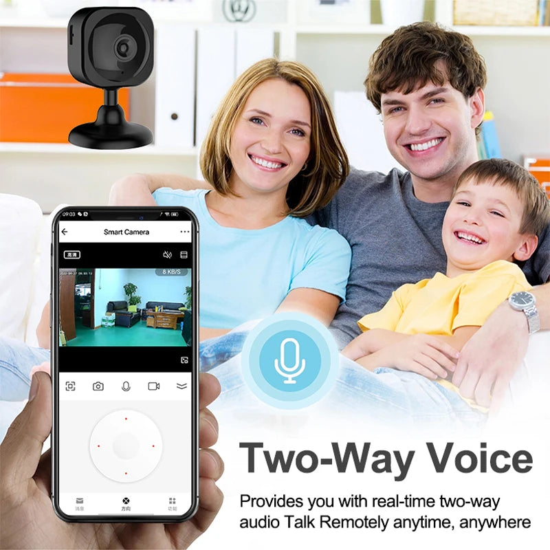 2MP1080P WiFi Home Indoor Baby Camera Monitor, 5V USB Power Supply, No TF Card, Two-Way Audio, Infrared Night Vision, Alarm Push