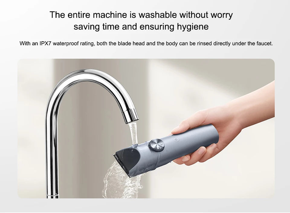 MIJIA Hair Clipper 2 Hair Trimmer Professional Beard Cut Machine IPX7 Waterproof Wireless Haircut Machine Mijia Clipper 2