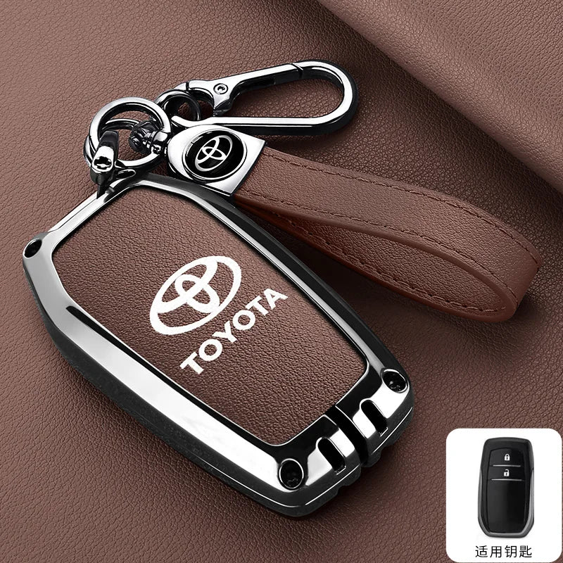 Car Remote Key Case Cover For Toyota CHR Hilux Fortuner Land Cruiser 200 Camry Corolla Crown RAV4 Highland Keychain Accessories