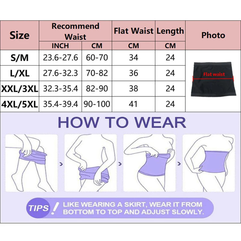 Hot Sauna Sweat Belt Body Shapers Waist Trainer Slimming Workout Gym Fitness Belt for women Abdomen Fat Burning Shapewear