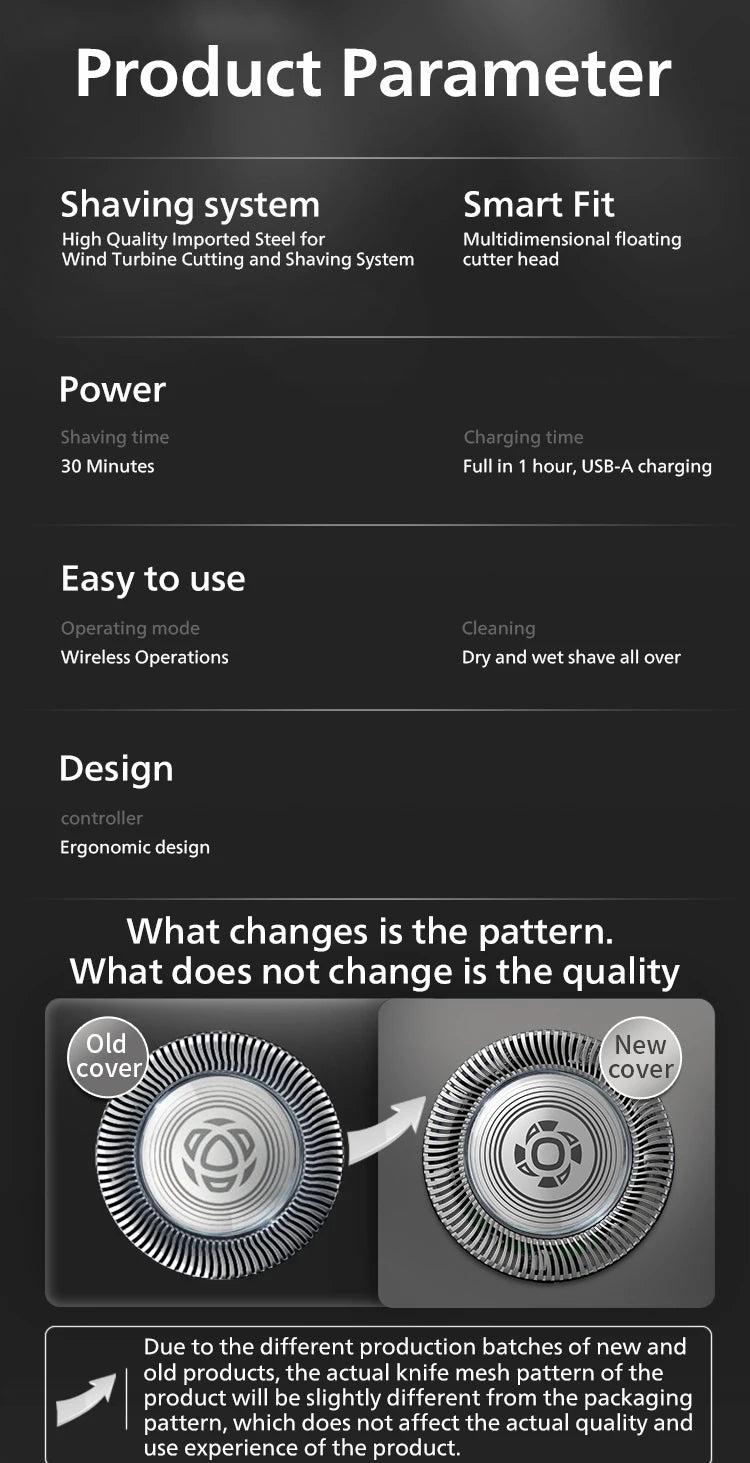 PHILIPS S1113 Electric Shaver USB Charge Stainless Steel PowerCut Blade Razor Triple Floating Head Men Fast Shave Beard Trimmer
