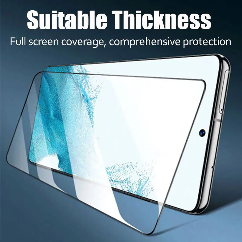 2PCS Fingerprint Unlock Tempered Glass For Samsung Galaxy S25 S24 Ultra S23 S22 Plus S21FE S23Fe S24Fe Screen Protector Glass