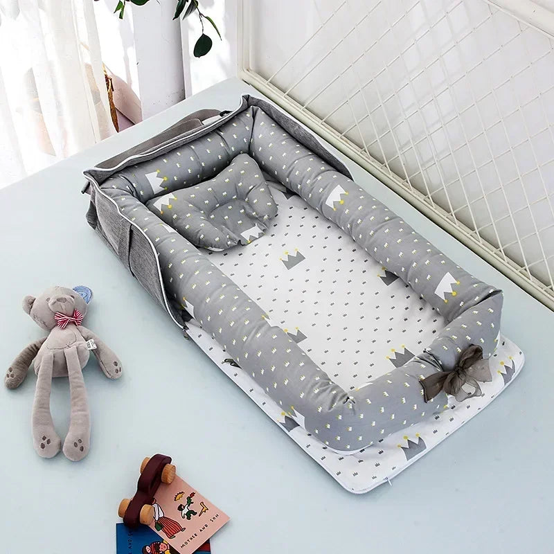 New Folding Baby Sleeping Nest Newborn Bed Crib Travel Playpen Mattress Child Toddler Playpens Photography Cama Bebe with Pillow