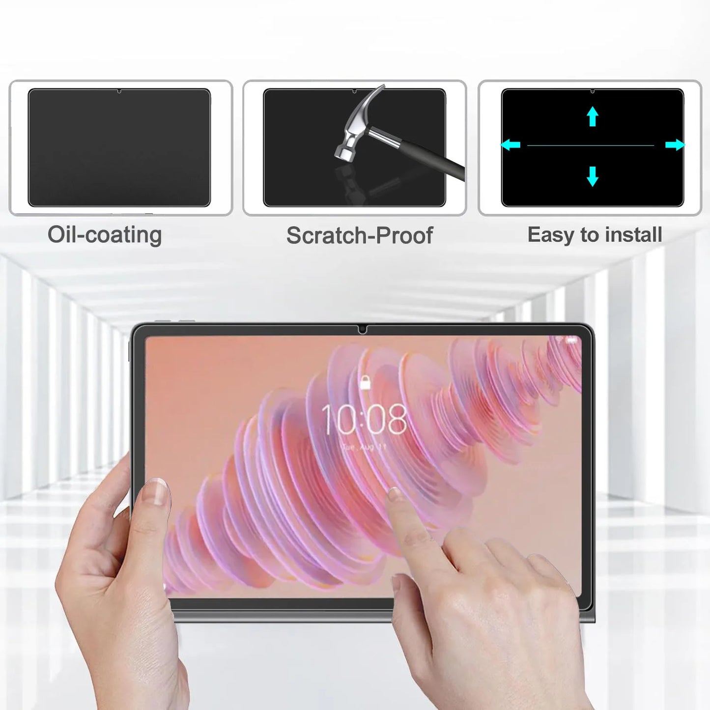2 Pieces Clear Scatch Proof Screen Protector HD Tempered Glass For Lenovo Tab Plus 11.5 inch 2024 Screen Protective Hard Film