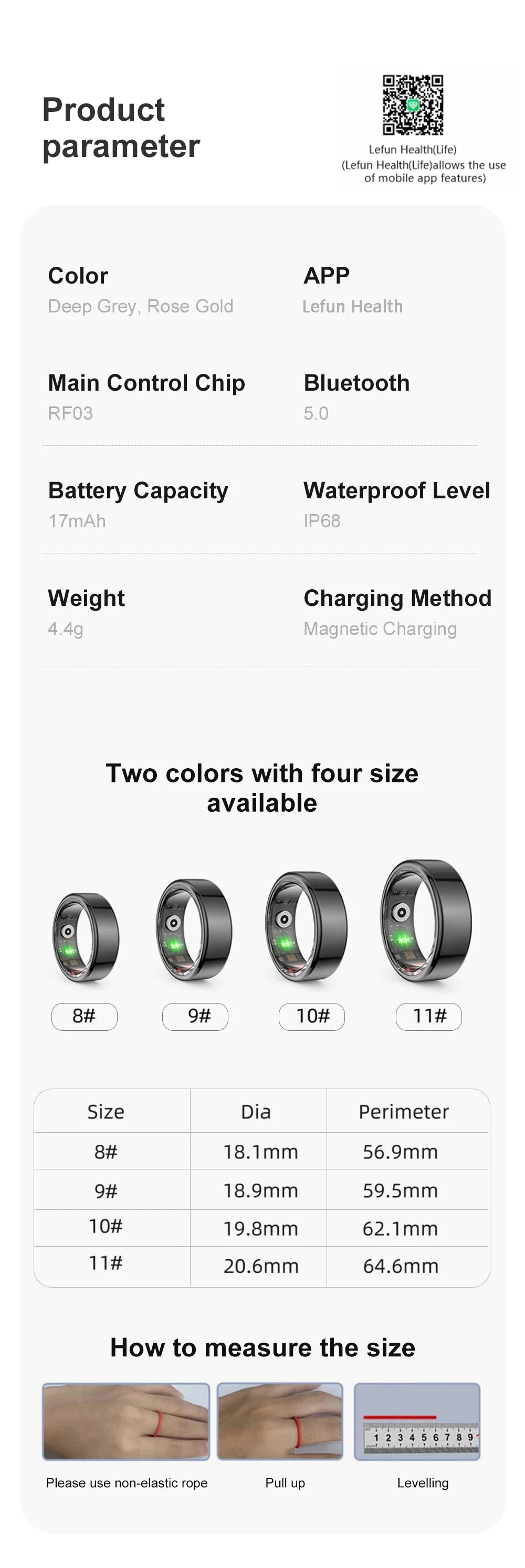 New Smart Ring For Men Women Health Monitoring IP68 5ATM Waterproof Multi-sport Mode Sport Smartring Men For Xiaomi Andriod IOS