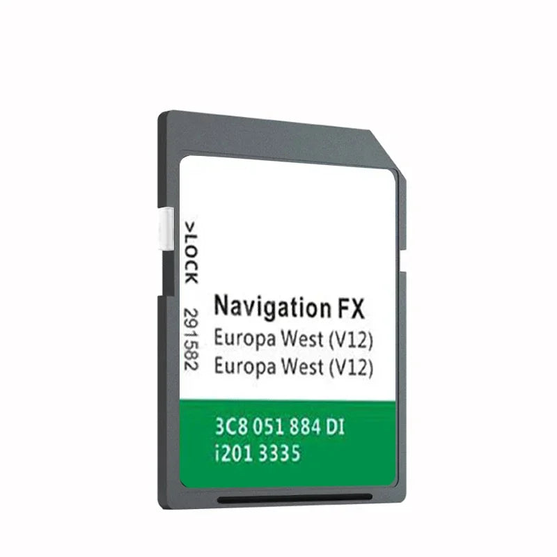 for VW Golf 6 (5K) (2008 -2014) FX V12 RNS 310 WEST Europe Cover Norway Austria UK EN Sat Naving GPS SD Card