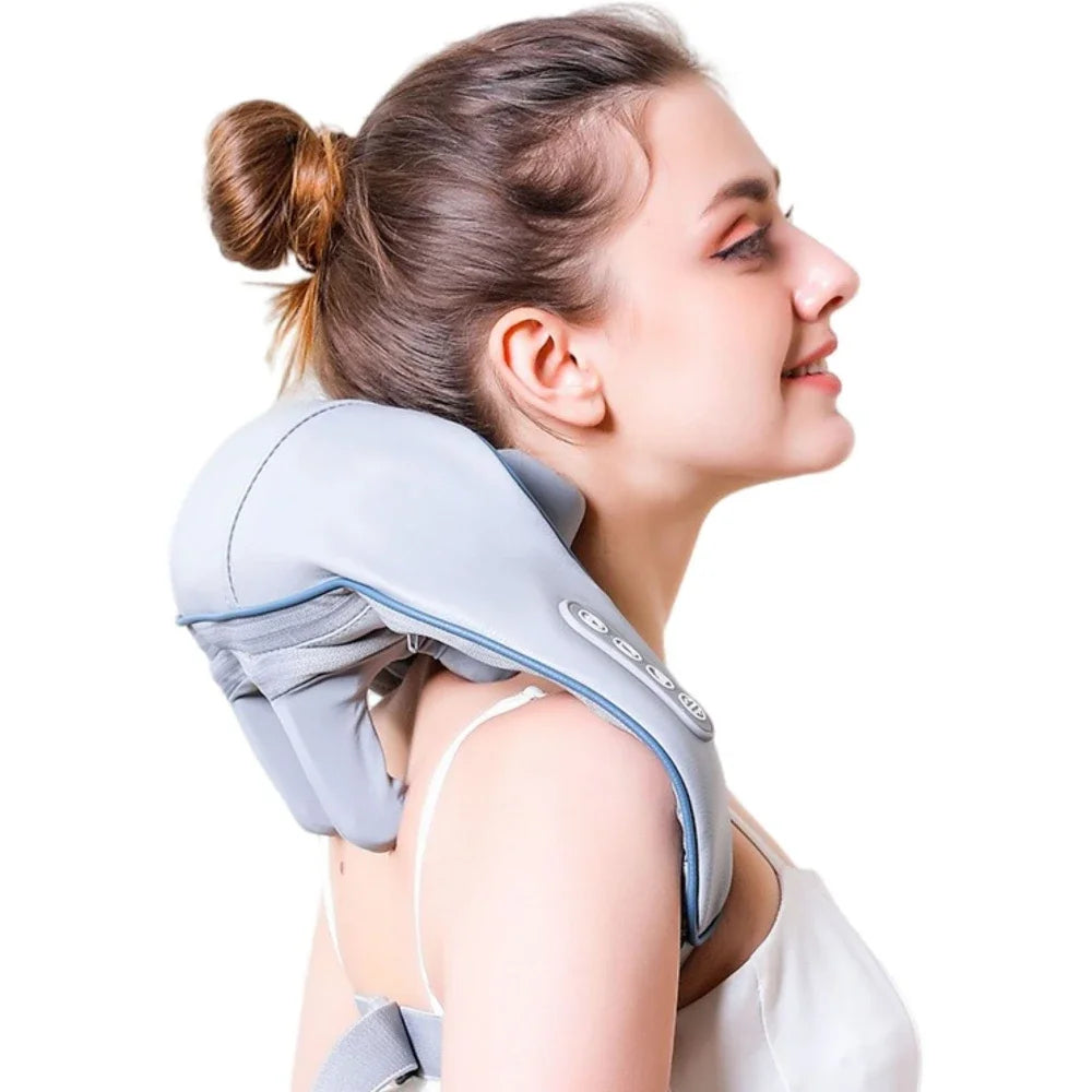 Mini Relaxer  Portable Dredge Kneading Smart Electric Wrap Heated Trapezius Muscle Neck Multifunctional Shiatsu Massage Shawl