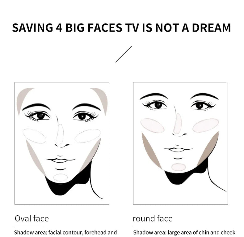 Highlight Contouring Pen Double-ended Highlighter Stick Concealer Contour Stick V Face Three-dimensional Mineral Smooth Silky Br