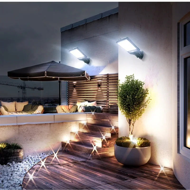500000LM Ultra Powerful Solar Lamp 120° Wide Range Lighting Outdoor Solar LED Lights 3 Modes With Remote Control Street Lamp