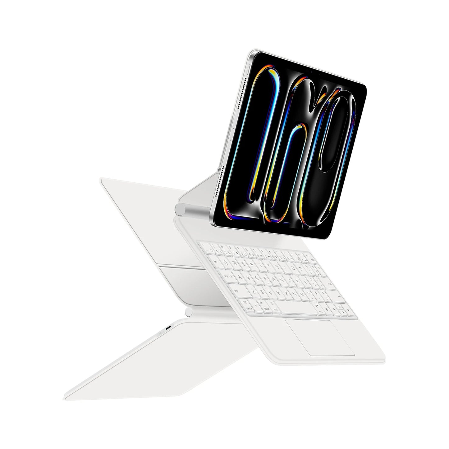 AJIUYU Magic Keyboard Folio For iPad Pro 11 inch (M4) 2024 A2836 A2837 Smart Magnetic Case Multi-touch Backlight Keyboard Cover