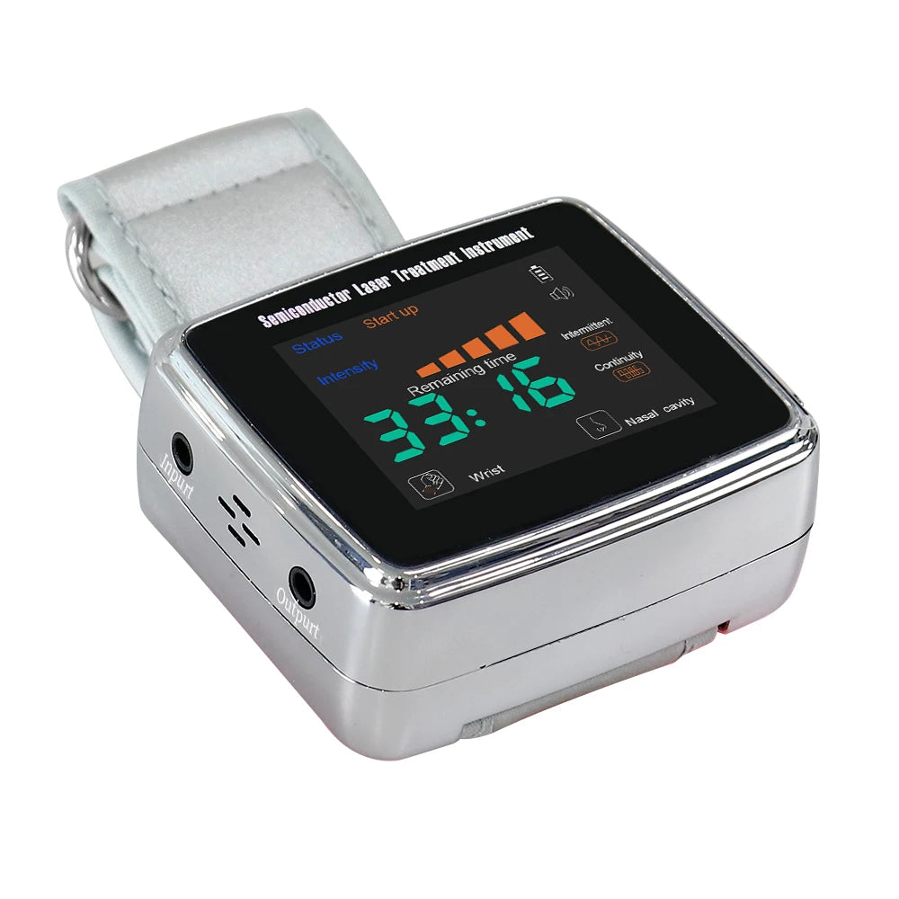 15 Laser 650nm Laser Therapy Wrist Watch LLLT for Diabetes Hypertension Cholesterol Treatment Laser Rhinitis Physiotherapy
