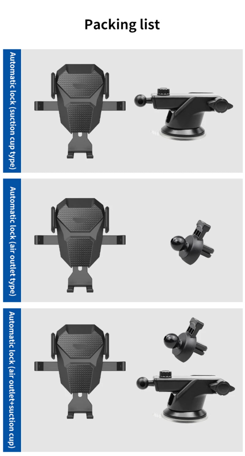 2024 Sucker Car Phone Holder Auto Mount Stand GPS Telefon Mobile Cell Support For IPhone 13 12 11 Pro Xiaomi Huawei Samsung