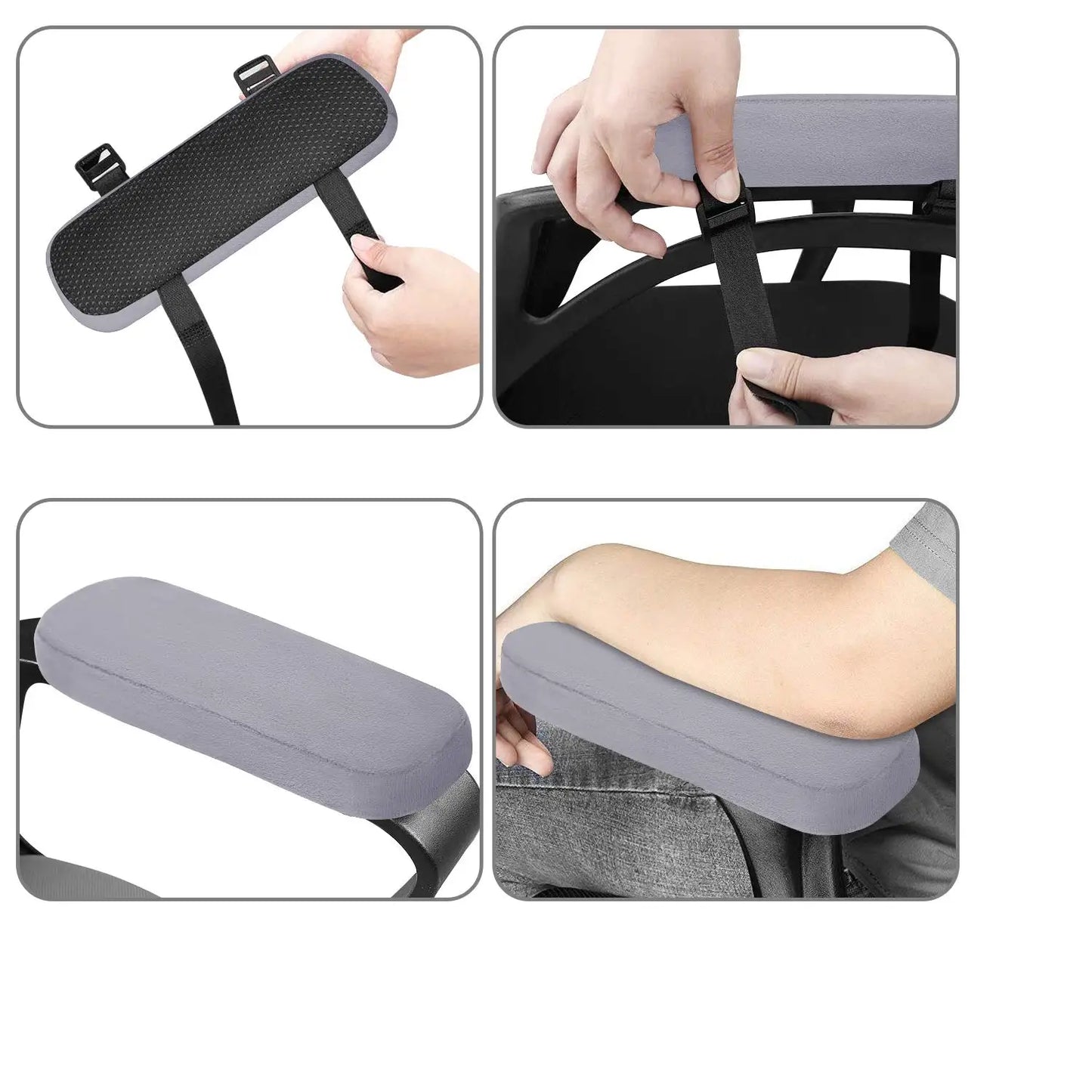 2PCS Soft Armrest Cushion Memory Foam Home/Office Chair Arm Rest Covers Computer Gaming Elbow Cushion,Removable Washable