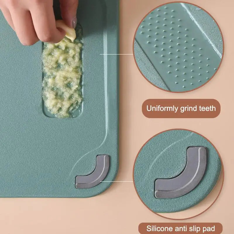 Double-sided Multifunctional Cutting Board Vegetables And Meat Chopping Cutting Board Two Sides Stainless Steel Plastic
