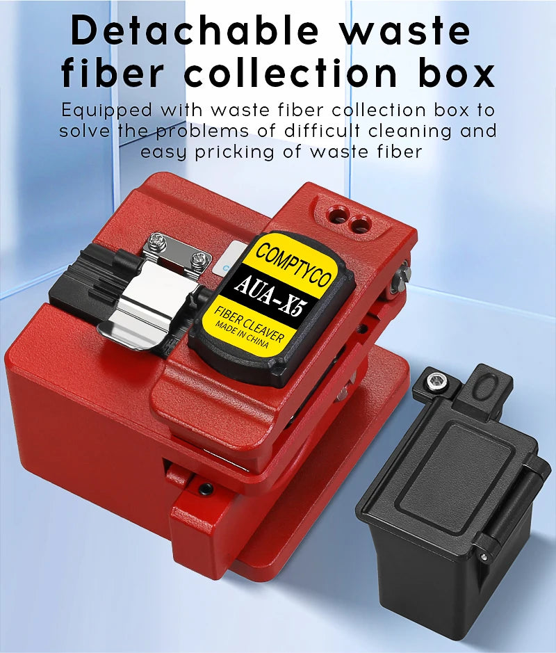 COMPTYCO AUA-X5 Fiber cleaver Cable Cutting Knife FTTT Fiber Optic Knife Tools cutter High Precision Cleavers 16 surface blade