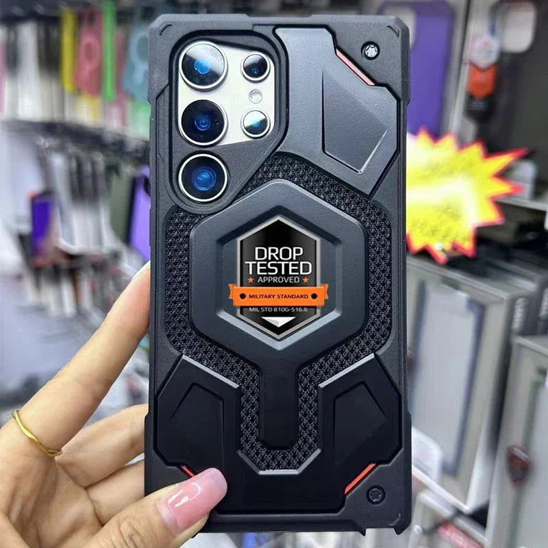 Shockproof Monarch Magnetic Case for Samsung Galaxy S26 Ultra S25 S23 S24 Plus Rugged Kevlar Ua-g for Magsafe Protective Cover