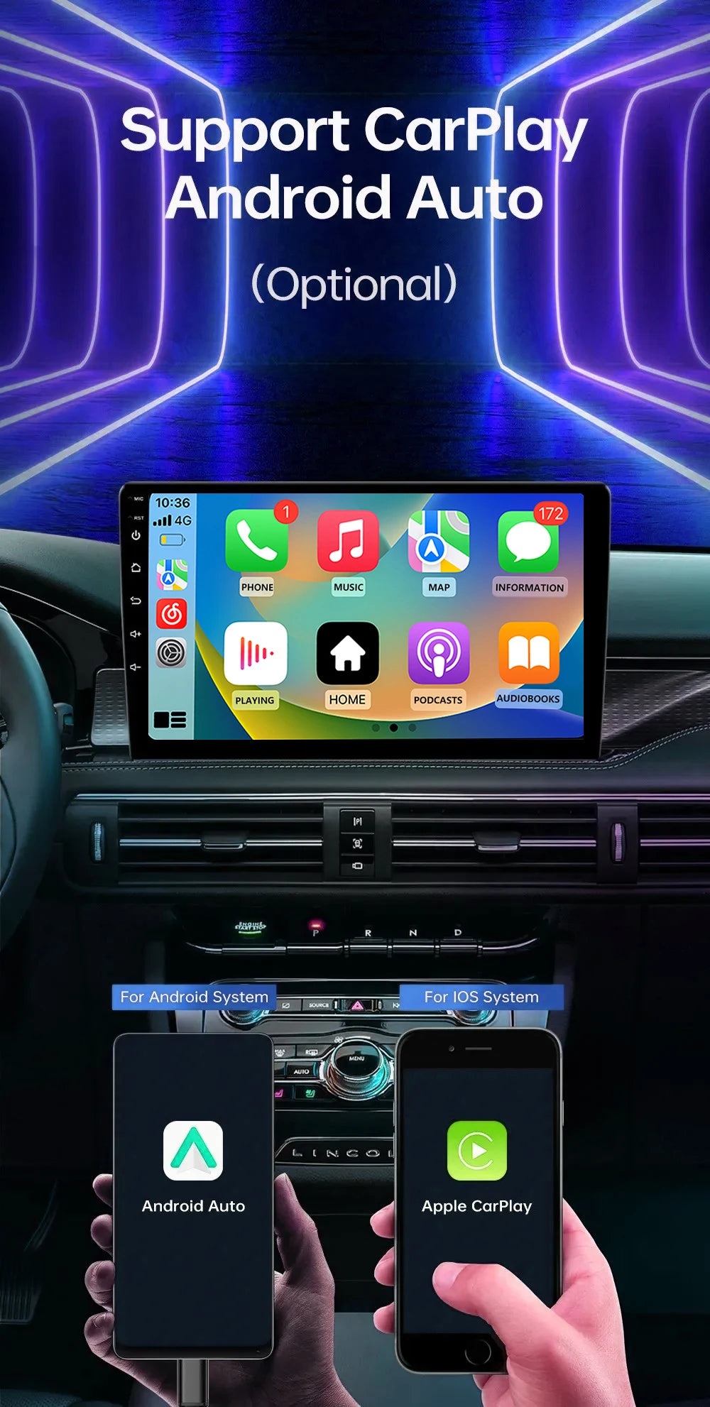 Android 13 2 Din Car Radio Autoradio 64G 7"/9"/10" Universal WIFI GPS Car Audio Multimedia Player For Hyundai Nissan Toyota Kia