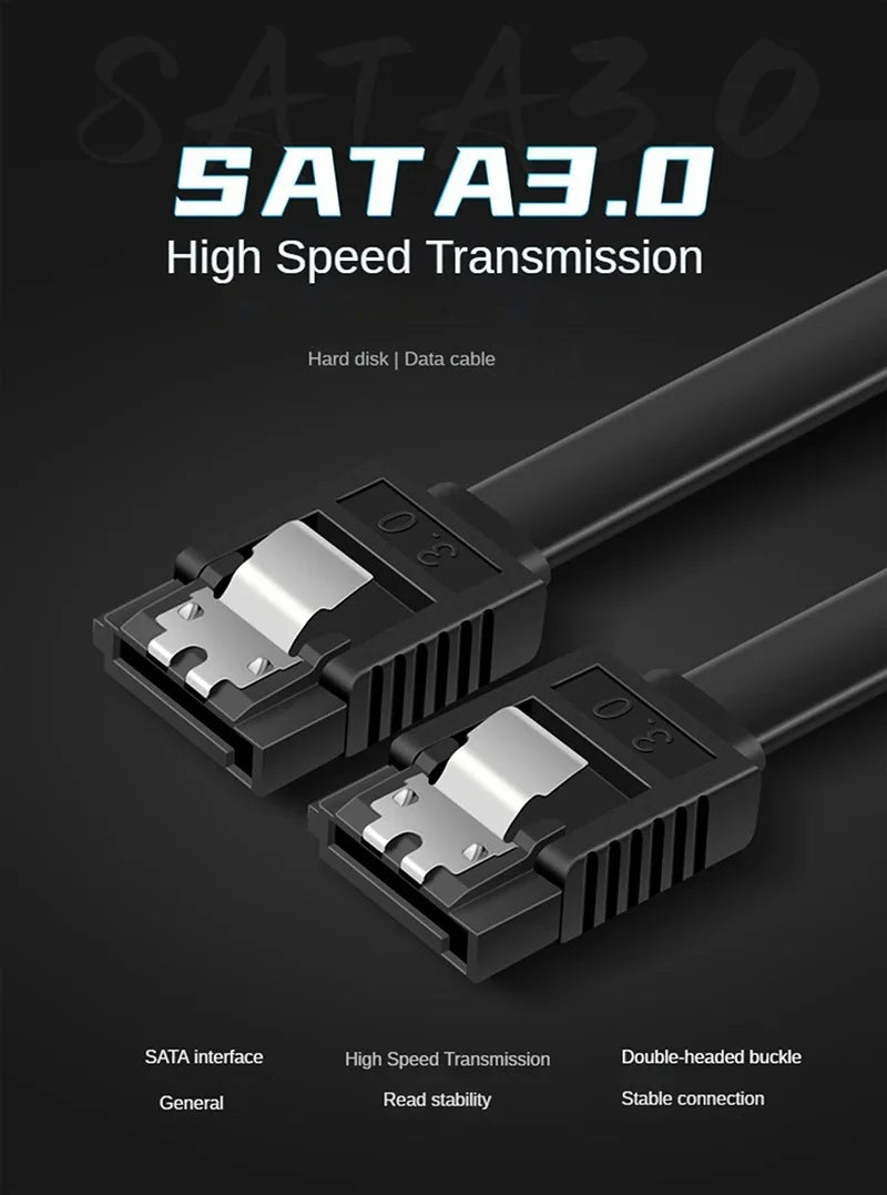 High speed SATA 3.0 hard drive data cable, solid-state, serial data cable, flexible SATA, fast transfer, 39cm