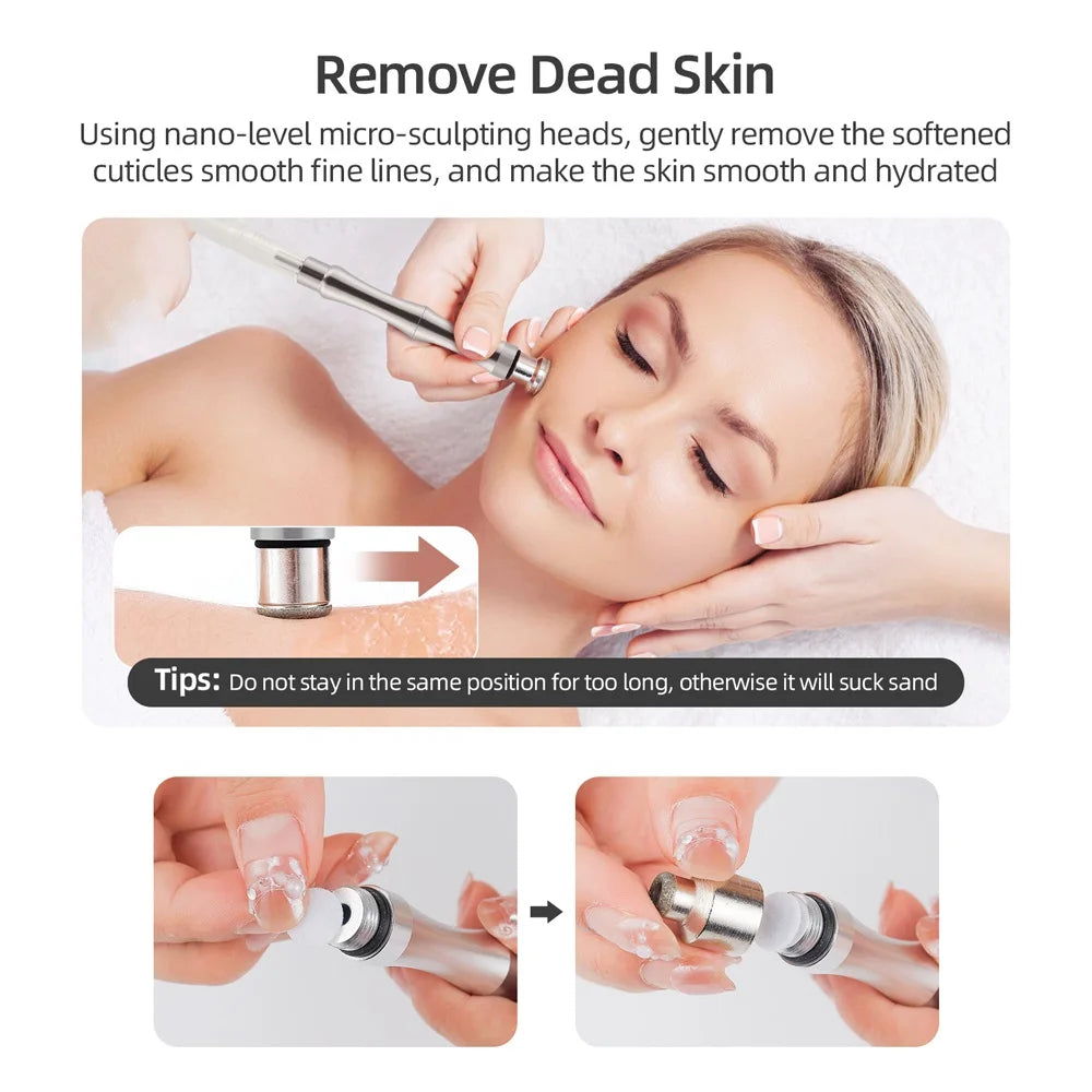 Home Use Facial Diamond Microdermabrasion Machine Face Peeling Beauty Machine Skin Exfoliation Pore Deep Cleaning SPA Skin Care