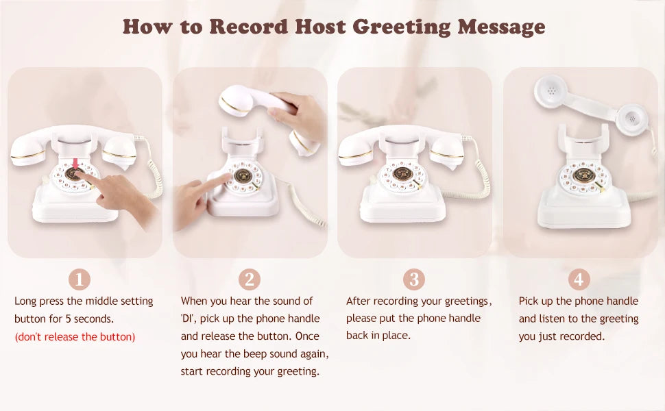 Audio Guest Book Wedding Phone Vintage Style Audio Message Voicemail for Graduation Retirement Party Birthdays Baby Shower